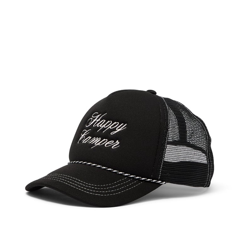 PINK Victoria’s Secret Camp Black Trucker Hat